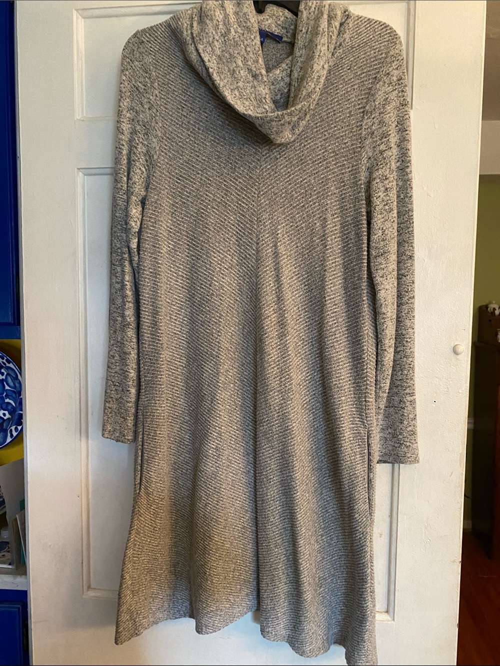Apt. 9 Heather Gray Cowl Neck Sweater Dress